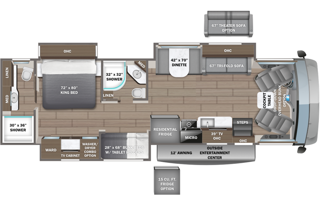 2024 Entegra Vision Xl 36A Floorplan Image